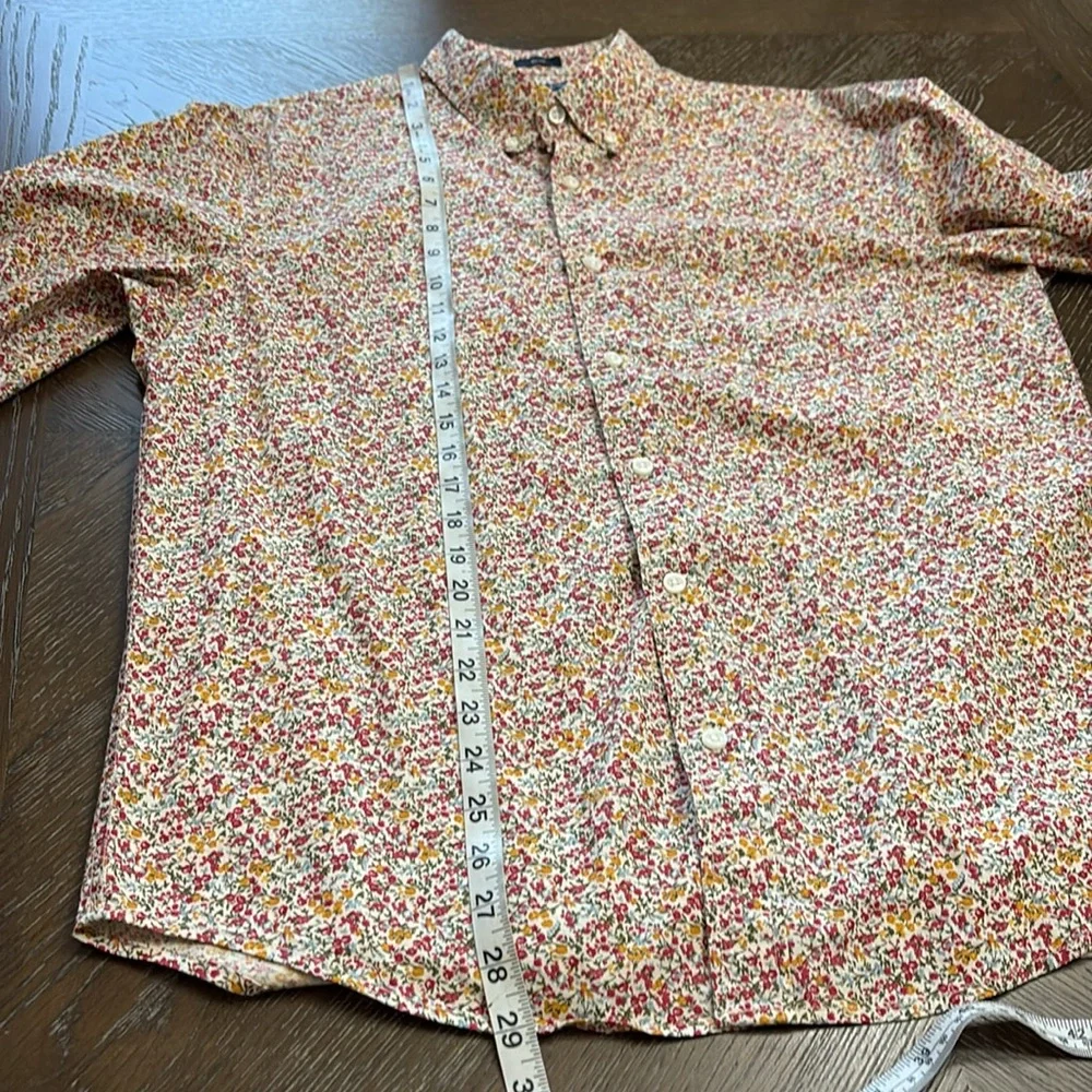 J.Crew flex wash slim floral long sleeve button-down shirt Size L